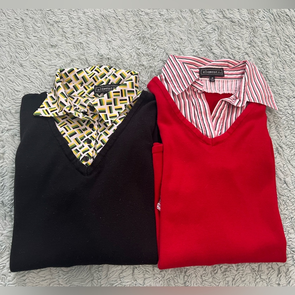 Bundle of 2 Long Sleeve Knit Tops